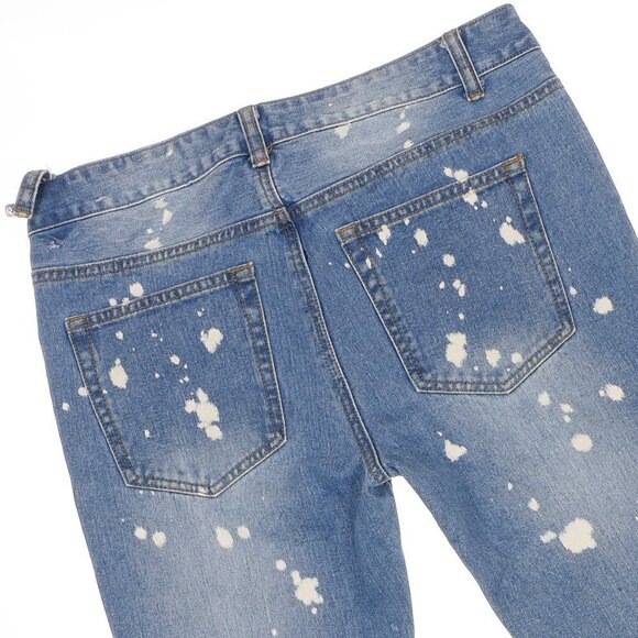 Forever 21 Boyfriend Jeans Size M Distressed Bleached Cotton Measures 31 x 27 - Picture 4 of 10